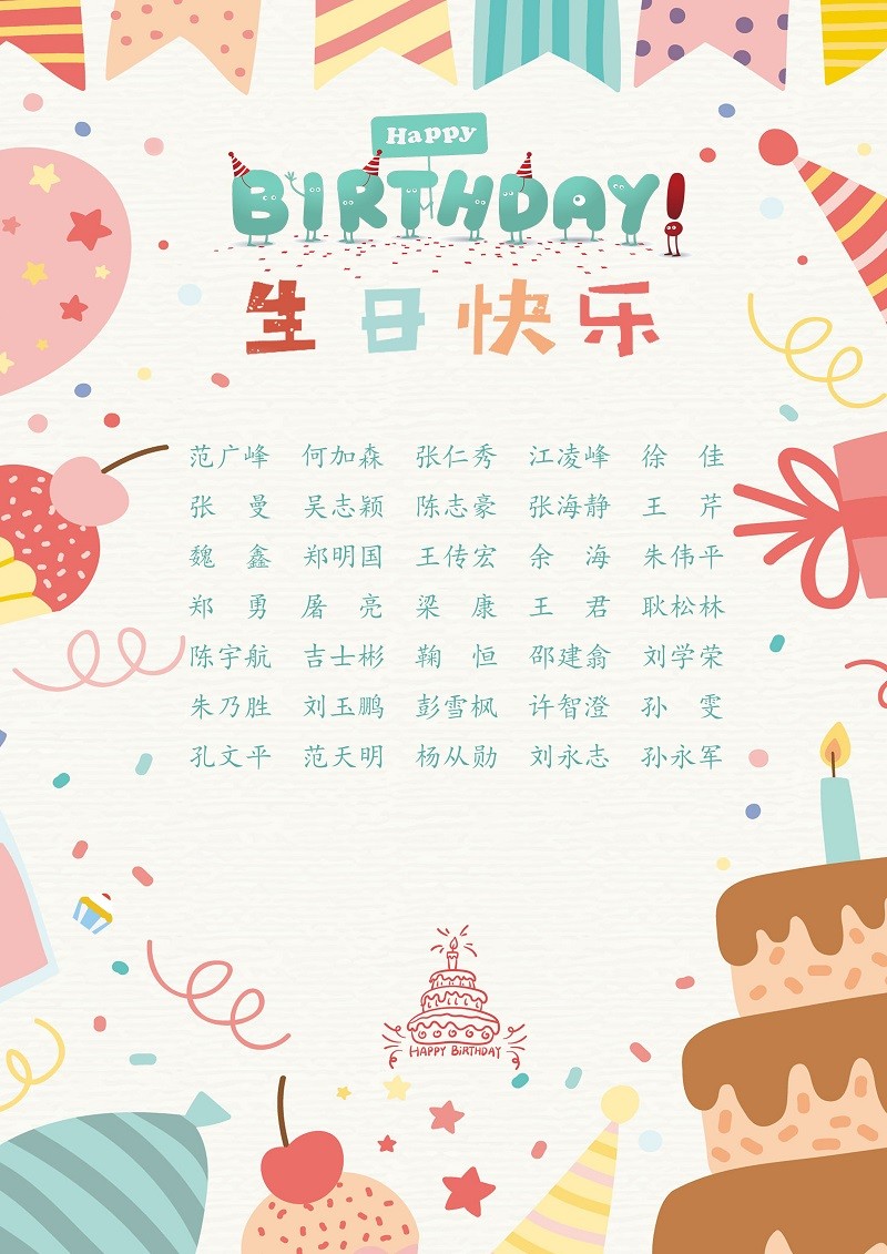 【生日祝福】恭祝11月生日的員工生日快樂！